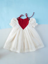 Load image into Gallery viewer, Kota Silk Heart Dress | Off-White Baby Dress | Pure Silk
