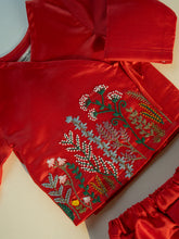 Load image into Gallery viewer, Jamna Set for Newborn Boys | Chanderi Silk | Red
