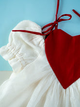 Load image into Gallery viewer, Kota Silk Heart Dress | Off-White Baby Dress | Pure Silk
