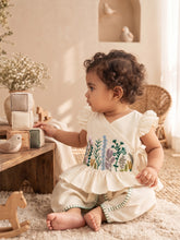 Load image into Gallery viewer, Jamna Set Girls | Chanderi Silk | Off-White
