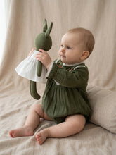 Load image into Gallery viewer, Baby Girl Lace Romper | Cotton | Olive Green
