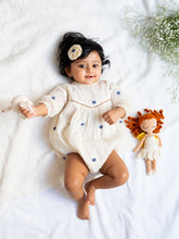 Load image into Gallery viewer, Baby Girl Romper | Cotton Jamdani | Polka Dot
