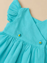 Load image into Gallery viewer, Wrap Dress | Cotton | Blue
