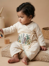 Load image into Gallery viewer, Jamna Set for Newborn Boys | Chanderi Silk | Off White
