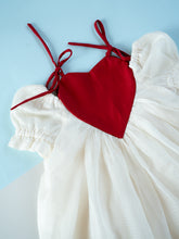 Load image into Gallery viewer, Kota Silk Heart Dress | Off-White Baby Dress | Pure Silk
