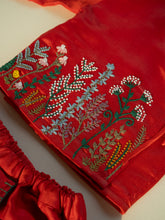 Load image into Gallery viewer, Jamna Set for Newborn Boys | Chanderi Silk | Red
