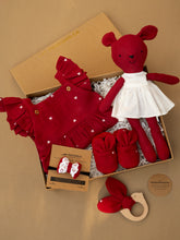 Load image into Gallery viewer, Christmas Edition Red Heart Newborn Gift Hamper | Baby Girl
