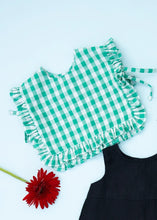 Load image into Gallery viewer, Cotton Ruffle Baby Bib -Green
