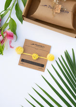 Load image into Gallery viewer, Handmade Crochet Flower Rakhi for Infants and Kids | Yellow
