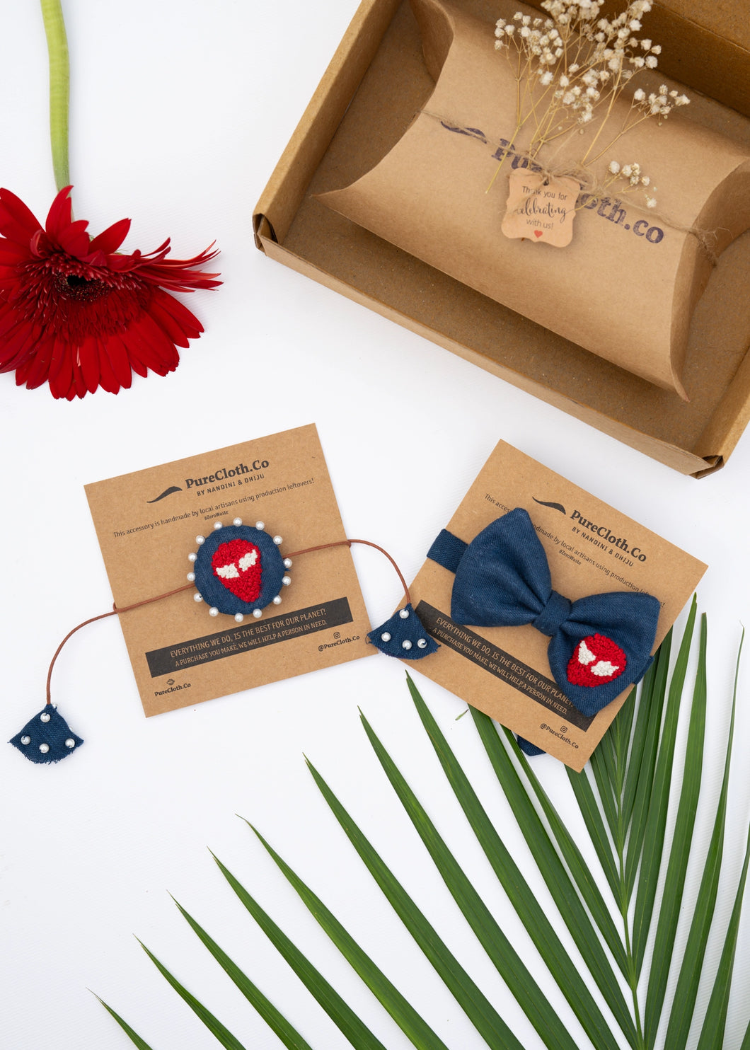 Handmade Spiderman Rakhi With Bow Tie