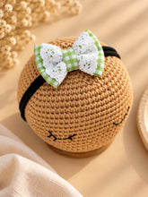 गैलरी व्यूवर में इमेज लोड करें, Newborn Mini Bow | Hair Clips | Headband | Lime Green Check
