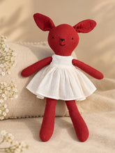 गैलरी व्यूवर में इमेज लोड करें, Cherry Red Bunny Handmade Fabric Doll | Soft Toy
