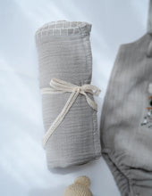 Load image into Gallery viewer, Baby Boy Gift Hamper with Cotton Romper and Swaddle | The Little Lamb | Grey
