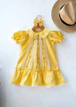 Load image into Gallery viewer, Lace Dress for Girls | Cotton | Yellow
