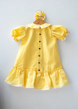 Load image into Gallery viewer, Lace Dress for Girls | Cotton | Yellow
