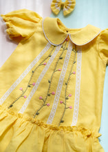 Load image into Gallery viewer, Lace Dress for Girls | Cotton | Yellow
