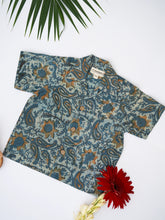 Load image into Gallery viewer, Cotton Shirt for Kids | Classic Collar | Indigo Print
