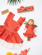 Load image into Gallery viewer, Gift Hamper For Girls| Peach Princess Dress &amp; Doll Hamper
