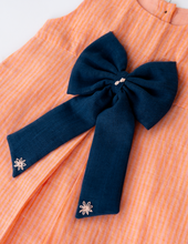 Load image into Gallery viewer, Vintage Bow Dress For Girls | Handwoven Cotton
