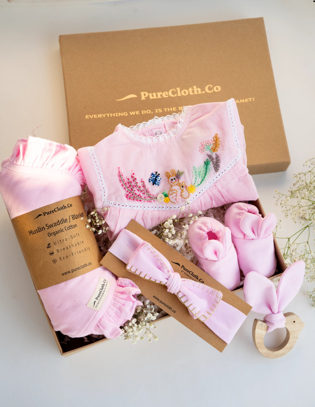 Pink Easter Bunny Newborn Gift Hamper