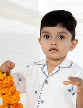 Load image into Gallery viewer, Handwoven Cotton Shirt for Kids | Classic Collar | Jamdani Weave
