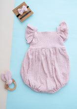 Load image into Gallery viewer, Organic Cotton Baby Romper for Girls - Pink Heart
