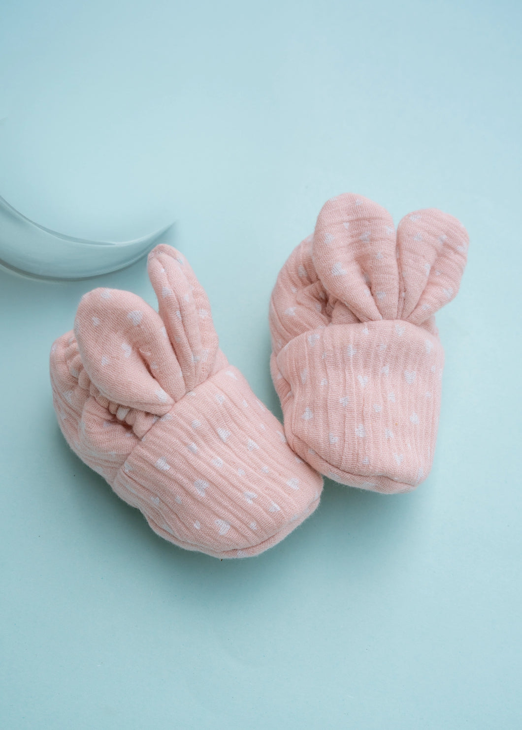 Bunny Booties - Pink Heart