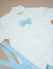 Load image into Gallery viewer, Tiny Tux Set Boys Cotton Suspender Set
