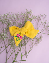 Load image into Gallery viewer, Knotted Ribbon Bow | Sunny Yellow
