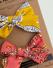 Load image into Gallery viewer, Sunshine &amp; Coral Knot Bow | Set of Two
