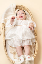 Load image into Gallery viewer, Little Belle Layered Dress | Ivory Elegance | Mull Cotton
