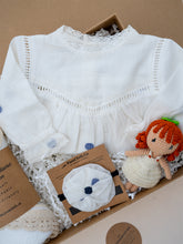 Load image into Gallery viewer, Baby Girl Gift Hamper with Cotton Romper and Swaddle - Polka Dot
