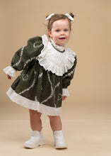 Load image into Gallery viewer, Green Victorian Dress| Winter Partywear | Cotton
