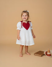 Load image into Gallery viewer, Kota Silk Heart Dress | White Baby Dress | Pure Silk
