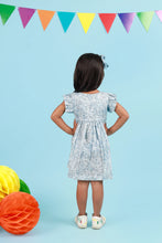 Load image into Gallery viewer, Blue Petal Wrap Dress for Infants &amp; Toddlers| Baby Frock
