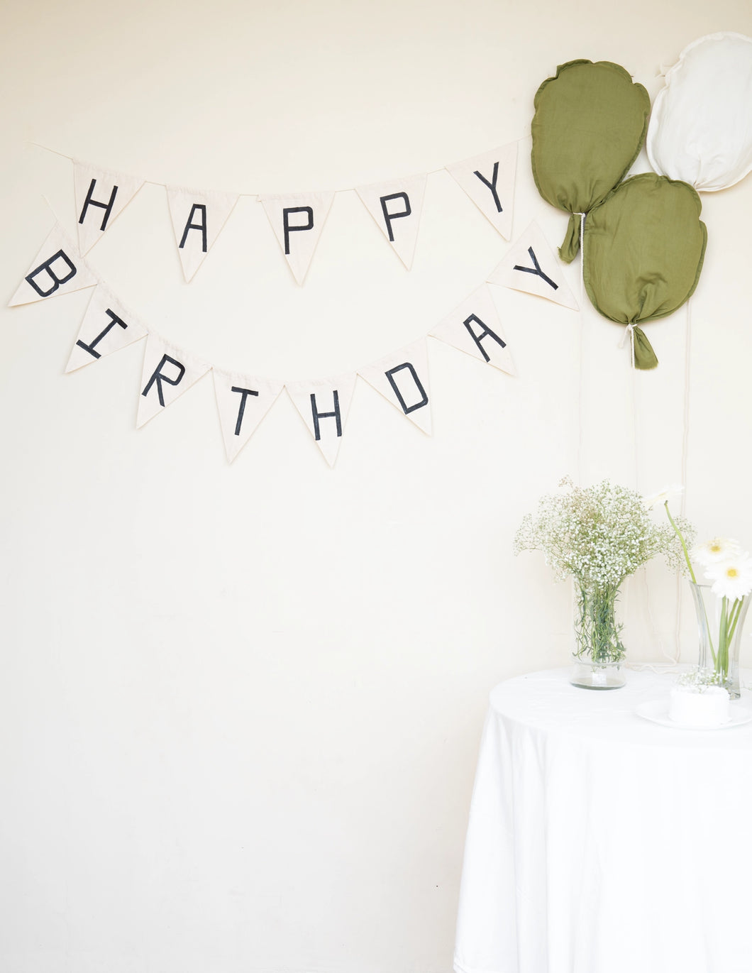Happy Birthday Bunting Banner | Pure Cotton,Eco-Friendly & Reusable