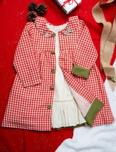 Load image into Gallery viewer, Winterberry Jacket Dress | Red and White | Cotton
