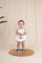 Load image into Gallery viewer, Jungle Pals Playsuit | Cotton Muslin Baby Romper | White
