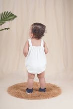 Load image into Gallery viewer, Jungle Pals Playsuit | Cotton Muslin Baby Romper | White
