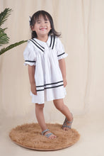 Load image into Gallery viewer, Sailor Dress for Girls | Cotton | White
