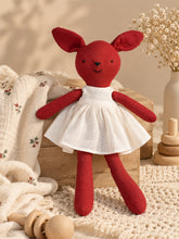 गैलरी व्यूवर में इमेज लोड करें, Cherry Red Bunny Handmade Fabric Doll | Soft Toy
