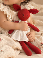 गैलरी व्यूवर में इमेज लोड करें, Cherry Red Bunny Handmade Fabric Doll | Soft Toy
