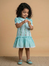 Load image into Gallery viewer, Lace Dress for Girls | Cotton | Blue
