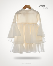 Load image into Gallery viewer, Little Belle Layered Dress | Ivory Elegance | Mull Cotton
