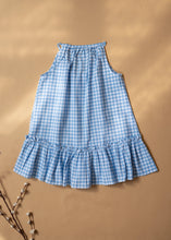 Load image into Gallery viewer, Sky Breeze Blue Check Summer Dress
