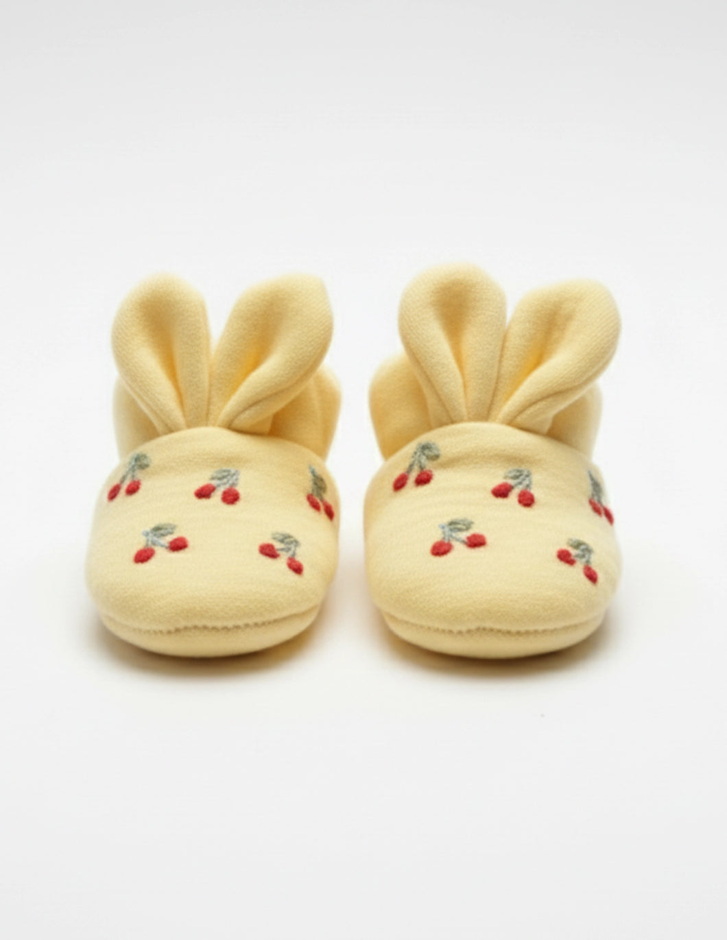 Bunny Booties | Yellow Embroidered